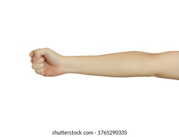 Asian Hand Isolated On White Background Stock Photo 1765290335 ...