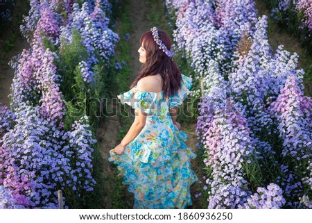 Similar – #A# Lavender walk 1