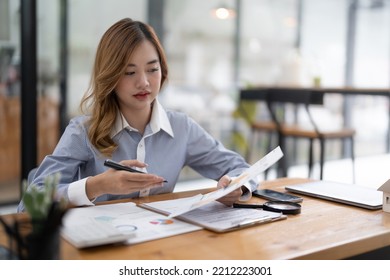 Asian Investor Businesswoman Getting Stressed About Real Estate Finance.