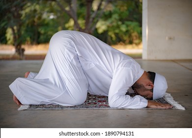 Asian Islam Man Prayer,Young Muslim Praying,Ramadan Festival Concept