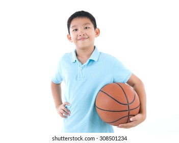 Asian Kids Playing Basketball