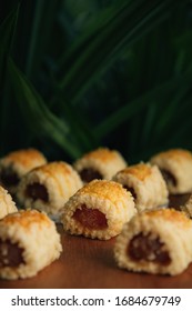 Asian Kuih Tart Nenas On Wooden Board