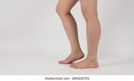 Asian Male Barefoot Isolated On White Stock Photo 2041635701 | Shutterstock