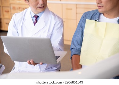 Asian Male Doctor And Patient (dentist)