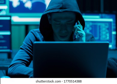 Asian male hacker is extorting on the phone