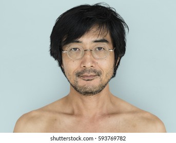 Asian Man Bare Chested Shoot