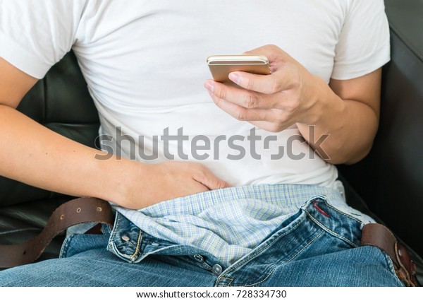 Asian Man Boy Sitting Make Masturbation Stock Photo (Edit ...