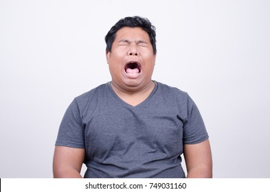 Asian Man With Crying Face