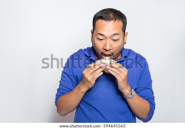 Asian Man Dark Skin Short Hair Stock Photo Edit Now 594645563