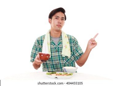 Asian Man Eating Meals Stock Photo 404455105 | Shutterstock