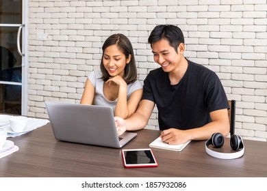 Asian Man Husband Motivate Advice Wife Stock Photo 1857932086 ... pic