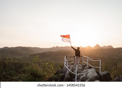 Man Back Cliff Stock Photos Images Photography 