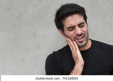 Asian Man With Toothache Pain