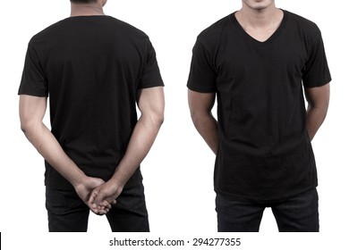 black t shirt back side