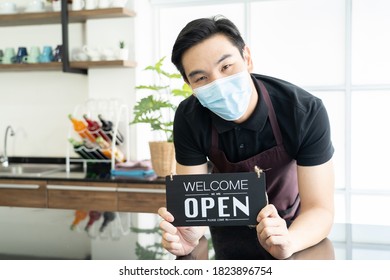 Asian Manholding Notice Board At Cafe Shop