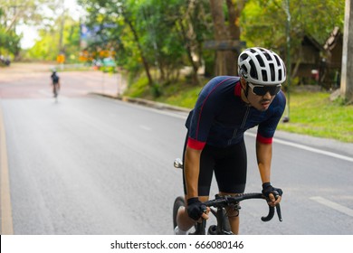 Asian Men Cycling Road Bike Morning Stock Photo 666080146 | Shutterstock