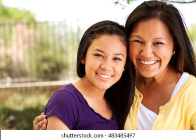 Asian Mother And Daughter.