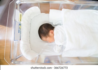 Asian Newborn Baby In Hospital, Delivery Room