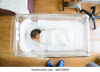 Asian Newborn Baby In Hospital, Delivery Room