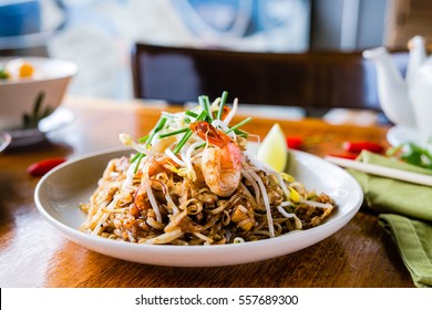 Asian Noodles with Prawns  - Shutterstock ID 557689300