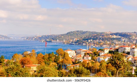 Asian part of Istanbul and its panoramic view and the Bosphorus river, Turkey. - Shutterstock ID 506395426