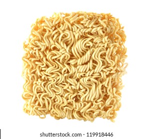 Asian Ramen Instant Noodles Isolated On White Background