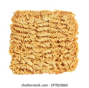 Asian Ramen Instant Noodles Isolated On White Background