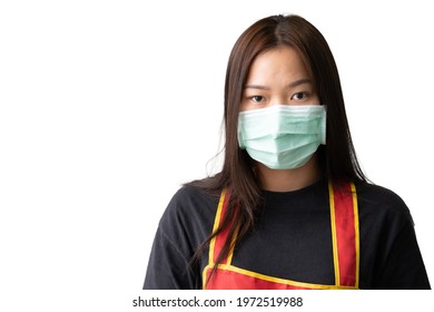 Asian Restaurant Staff Wearing Surgical Masks Antivirus David Cody, 19 Safety Concept In Food Service.