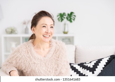 Asian Senior Age Woman Relaxing