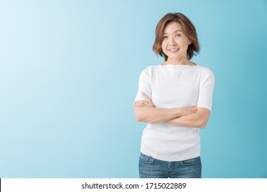 Asian Senior Age Woman Who Smiles