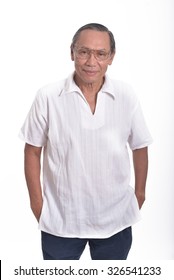 Asian Senior Man Standing