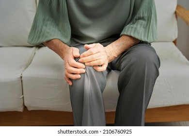 Asian Senior Woman Having The Joint Pain, No Face