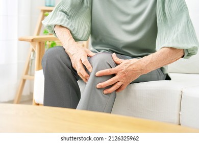 Asian Senior Woman Having The Joint Pain, No Face