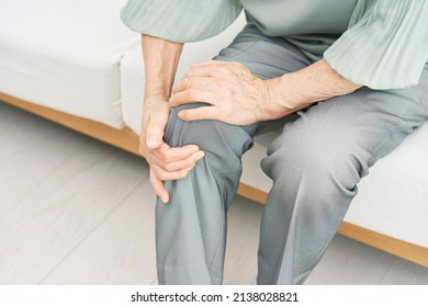 Asian Senior Woman Having The Joint Pain, No Face