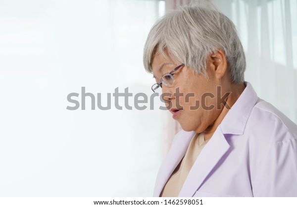 Asian Senior Women Short Hair Portrait Stock Photo Edit Now