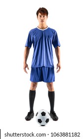 Asian Soccer Football Player Young Man Standing
