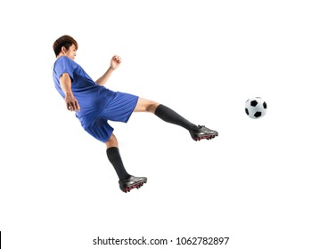 302,398 Footballer kicking ball Images, Stock Photos & Vectors ...