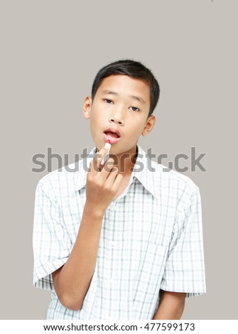 asian lip teen Mold own penis