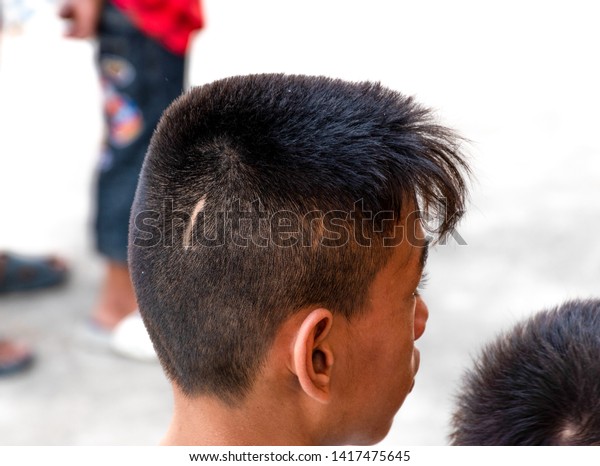 Asian Teen Head Short Hair Cut Stock Photo Edit Now 1417475645