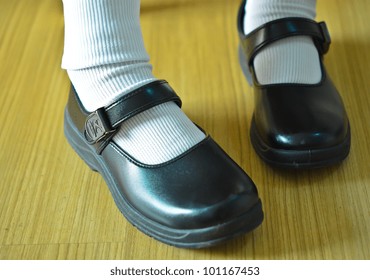Royalty Free White Socks And Black Shoes Stock Images Photos