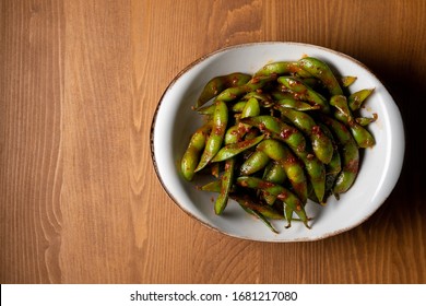 Asian Traditional Food Appetizer Spicy Edamame