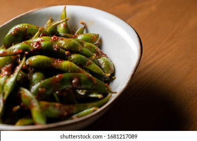 Asian Traditional Food Appetizer Spicy Edamame