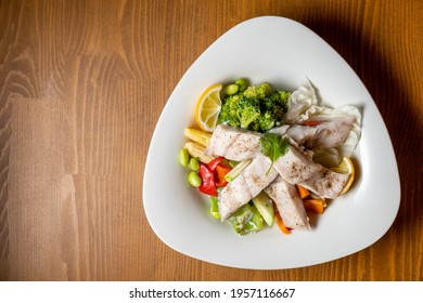 Asian Traditional Food Steamed Sea Bass