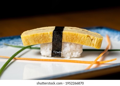Asian Traditional Food Tamago Nigiri - Powered by Shutterstock