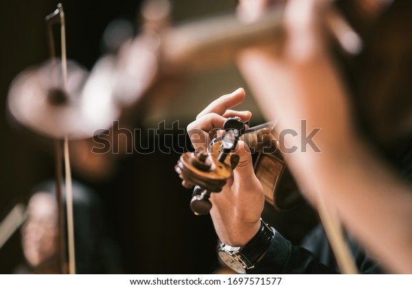 Asian Violin Playing Hands
Close Up