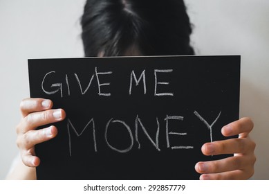 Asian Woman Asking For Money