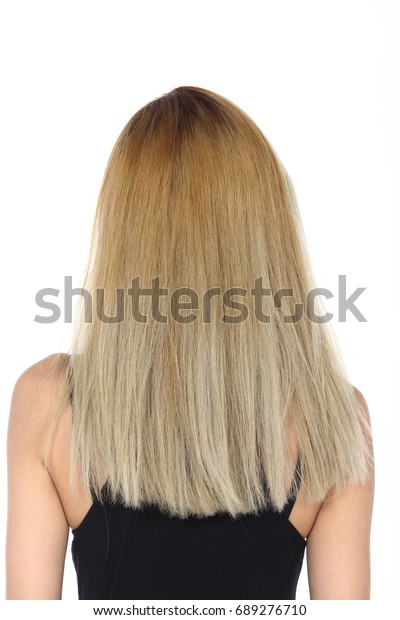 Asian Woman Before Make Blonde Hair Stock Photo Edit Now 689276710