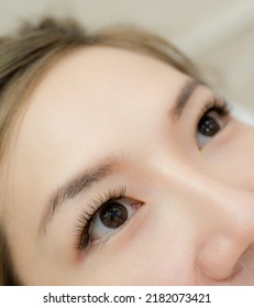 Asian Woman Eye Lash Close Up