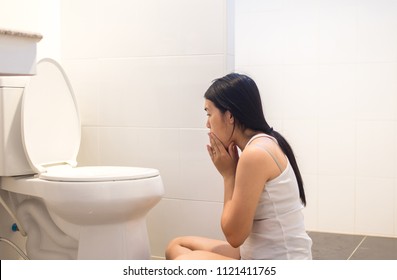 Asian Woman With Morning Sickness