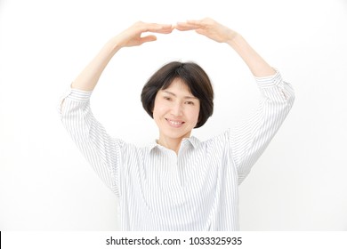 Asian Woman O Sign Gesture